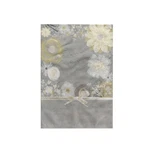 3DROSE Towel, Flowers Of Pastel Creams, Yellow, And Gray With Gold Striped Bow. Fixed Price $11.49.