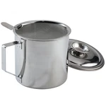 Oil Strainer, Bacon Grease Storage Pot, Aluminum, 32 Ounces. Fixed Price $21.95.