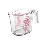 3-PIECE Nesting Liquid Measuring Cups Set, Clear Plastic Jugs With .... Fixed Price $27.69.