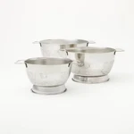 3PC (1.5QT, 3QT, 5QT) Stainless Steel Colander Set Silver - Figmint. Fixed Price $49.00.