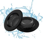 Sink Drain Strainer, 2 Pcs Kitchen - Upgraded Large Wide Black. Fixed Price $9.11.