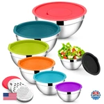 E-far Mixing Bowls With Lids Set, 7-PIECE Stainless Steel 3 Gr. Fixed Price $54.70.