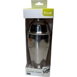 True Stainless Steel Cocktail Shaker 18OZ W/ Strainer & Jigger Cap Bar Tool New. Fixed Price $10.99.
