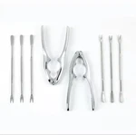 Fox Run 1108 Stainless Steel Seafood Cracker And Pick Tool Set. Fixed Price $24.99.