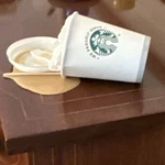 Novelty Starbucks Faux Coffee Cup "spill". Generic Mug Lot.. Fixed Price $10.00.