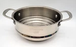 Cuisinart Stainless Steel Pasta Insert Strainer / Steamer With Handles 6116-20S. Fixed Price $14.99.