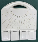 Flat Fold Colander Collapsable Full Size Strainer White Tayama Made Ca. Usa. Fixed Price $39.95.