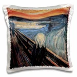 3DROSE The Scream By Edvard Munch 16X16 Inch Pillow Case. Fixed Price $13.99.
