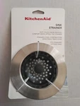 Kitchenaid Stainless Steel Sink Strainer With Black Soft Touch Knob KE880OHSS. Fixed Price $19.95.