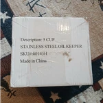 Stainless Steel Grease Catcher Oil Keeper Silver 5 Cup Capacity New. Fixed Price $12.82.