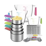 Magnetic Measuring Cups And Spoons Set, 5 Stainless Steel Measu... Fast Usa Ship. Fixed Price $46.53.