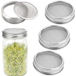 4 Pack Strainer Mesh Lids 316 Stainless Steel Wide Mouth Sprouting For M.... Fixed Price $18.14.