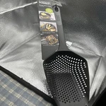 New Joseph Scoop Colander Strainer Slotted Spoon, Large, Black. Fixed Price $12.00.