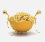 Ototo Spaghetti Monster Yellow Colander. Fixed Price $14.99.
