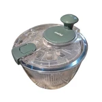 Pc Glass Salad Spinner 3QT Lock Lid W/ Drain Spout, Doubles Serving Bowl. Fixed Price $34.99.