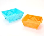 Kuhn Rikon 2-PIECE Folding Colander Baskets K65360 Aqua/tangerine New. Fixed Price $13.64.