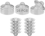 25PCS Bathroom Mesh Sink Drain Strainer, 2.75" & 2.125'' Stainless Steel Slop. Fixed Price $19.32.