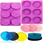 2PCS Oval Bee Silicone Soap Molds, 3D Honeycomb Shape 6 Cavity Ho.... Fixed Price $17.09.