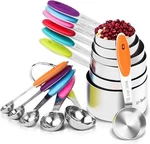 U-taste 12 Piece Measuring Cups And Spoons Set 18/8 Stainless Steel : 7 Me.... Fixed Price $44.89.