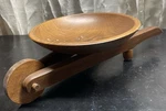 Vintage Woodcraftery Signature Wheelbarrow Fruit Bowl/ Decorative Center Pice. Fixed Price $18.00.