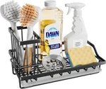 Large Sink Caddy Kitchen Organizer With Detachable Brush Holder, Stainless. Fixed Price $26.42.