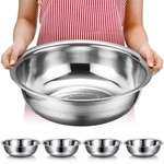4 Pcs Stainless Steel Mixing Bowls Metal Extra Large Basin Salad.... Fixed Price $78.62.