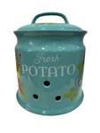 Pioneer Woman Potato Keeper Breezy Blossoms Canister Turquoise Farmhouse Kitchen. Fixed Price $49.99.