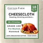 Cotton Farm Grade 100 Premium Cheese Cloths - 2 Yards, Natural Beige. Fixed Price $14.99.