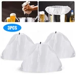 3PCS Brew Bag Reusable Fine Mesh Food Strainer Wine Beer Press Drawstring Filter. Fixed Price $11.38.