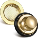 Retisee 2 Pcs Kitchen Sink Drain Strainer Stopper Set Stainless Steel Gold. Fixed Price $15.10.