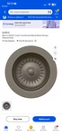 Blanco 203451 Color-coordinated Metal Disposal Flange Volcano Gray. Fixed Price $59.60.