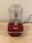 Kitchen Aid Chef's Chopper Mini Food Processor Cups KFC3100ER1 Red Tested. Fixed Price $30.00.