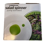 Farberware Salad Spinner Pump Activated Large 6.65 Qt / 6.29 Brand New. Fixed Price $17.98.