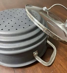 Cuisinart Steamer Insert With Side Handles Lid Fits 3 Qt Pot 6116-20S. Fixed Price $39.00.