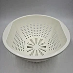 Vintage White Plastic Colander Food Strainer By Arrow Slotted Unbreakable 10". Fixed Price $31.99.