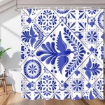 Mexican Talavera Bird Shower 72X72 Inch Bathroom Set .... Fixed Price $32.25.