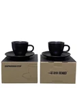 MHW-3BOMBER Set Of 2 Ceramic Espresso Cup & Saucer 80ML Serenity Black New. Fixed Price $35.99.