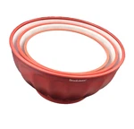 Brookstone Nesting Mixing Bowls Red,orange & White Set Of 3 Bpa Free Save Space. Fixed Price $20.00.