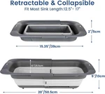 Prepworks Progressive Collapsible & Expandable Over-the-sink Colander / Strainer. Fixed Price $11.86.
