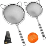 Stainless Steel Fine Mesh Strainer Set 1 Large Flour Sifter With Sturdy Handle. Fixed Price $34.99.