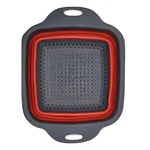 Handy Housewares Space Saving Collapsible Silicone Kitchen Colander Food Red. Fixed Price $23.07.