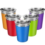 Kids Stainless Steel Cups, 12OZ Metal Drinking Glasses With Lids And Sle.... Fixed Price $31.67.