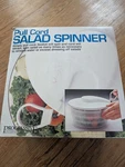 Salad Spinner Pull Rip Chord White Plastic Collander Strainer Bowl Progressive. Fixed Price $9.99.