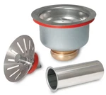Keeney 1436SST Kitchen Sink Strainer With Spring Snap Basket, Stainless Steel. Fixed Price $49.99.