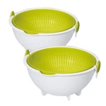 Kokubo Plastic Vegetable Fruit Wash Drain Strainer Colander Basket Set Of 2PCS. Fixed Price $8.60.