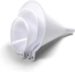 Norpro Plastic Funnel, Set Of 3, Three, White. Fixed Price $11.13.
