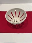 Anthropologie Ceramic Berry Colander Bowl Beige Stoneware Slotted Strainer Dish. Fixed Price $28.49.