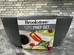 Brookstone 12 Piece Prep Set 5 Qt Bowl Strainer Measuring Cups Spoons New. Fixed Price $19.99.