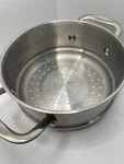 Cuisinart Strainer/ Steamer Pot Insert Colander Double Handle 7.5" Stainless. Fixed Price $15.75.