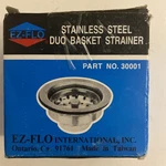 Ez-flo Stainless Steel Duo Basket Strainer For Sinks Part No. 30001. Fixed Price $14.44.